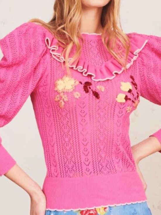 LoveShackFancy Sweaters - LoveShackFancy RENNLEY SWEATER Size XS